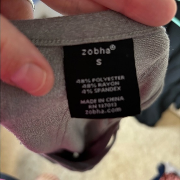 Zobha Gray Asymmetrical Cut Out Tank Top - Picture 3 of 3